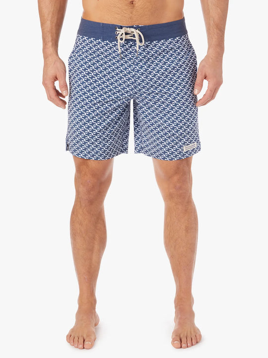 The Nautilus Boardshort | Navy Geo