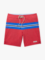 Thumbnail 1 of The Nautilus Boardshort | Nautical Red Sailing Stripe