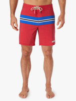 Thumbnail 6 of The Nautilus Boardshort | Nautical Red Sailing Stripe