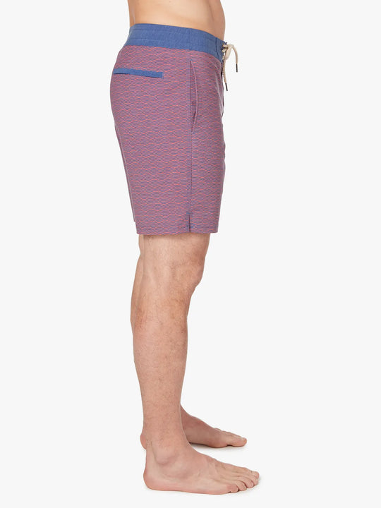 The Nautilus Boardshort | Red Waves