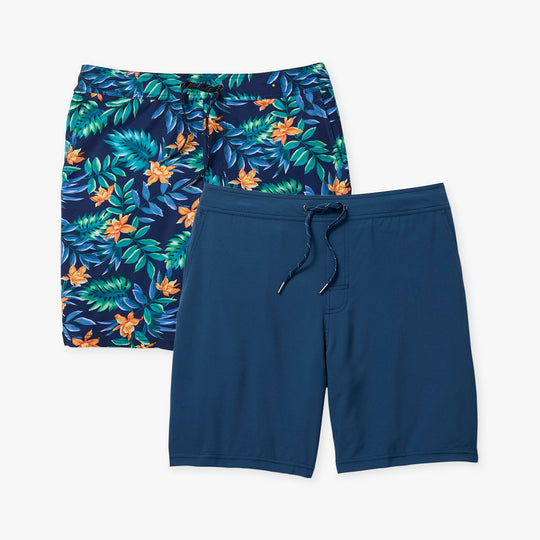 Fair Harbor The Ozone Swim Trunks in Blue Palms