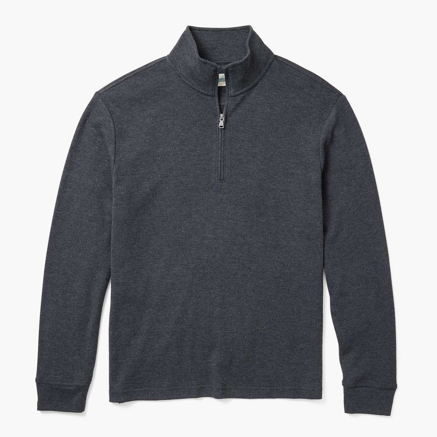 The Seawool Larchmont Quarter-Zip | Charcoal – Fair Harbor