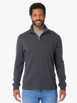 Thumbnail 2 of Larchmont Seawool Quarter Zip | Charcoal