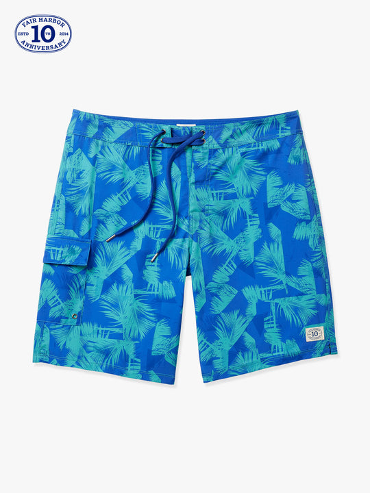 The Rockaway Boardshort | Cobalt Jagged Palms