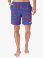 Thumbnail 4 of The Schooner Mesh Short | Cobalt Neon Leaves