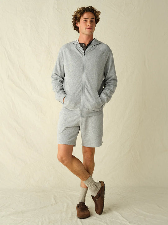 Saltaire Full Zip Hoodie | Heather Grey