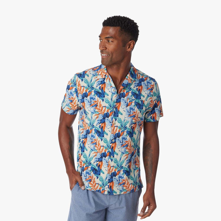 The Casablanca Camp Shirt | Navy Tropical Bandana – Fair Harbor