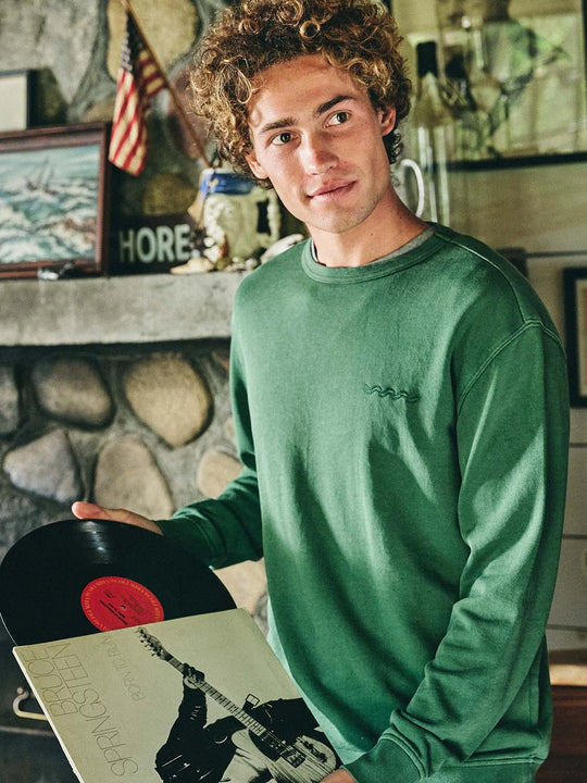 Saltaire Crewneck | Coastal Green