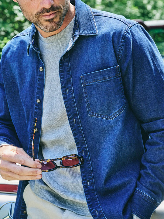 Driftwood Denim Shirt | Dark Denim Wash