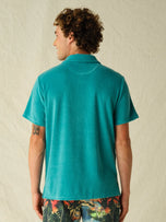 Thumbnail 4 of Ravello Terry Polo | Baltic Teal