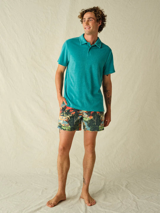 Ravello Terry Polo | Baltic Teal