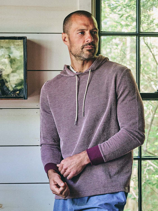 Textured Tailwind Hoodie | Wine Twill