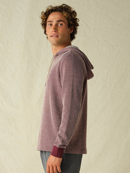 Textured Tailwind Hoodie | Wine Twill