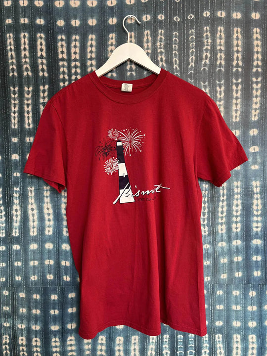 Fire Island Vintage Tee | Washed Red Kismet Lighthouse