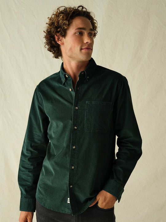 Wilder Stretch Corduroy Shirt | Hunter Green