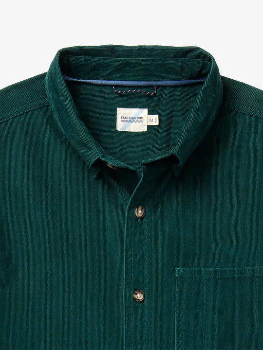 Wilder Stretch Corduroy Shirt | Hunter Green