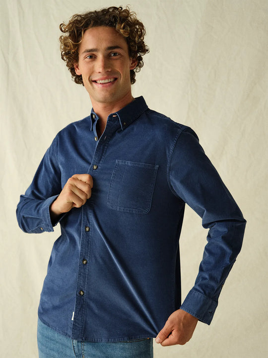 Wilder Stretch Corduroy Shirt | Denim Blue