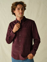 Thumbnail 2 of Wilder Stretch Corduroy Shirt | Burgundy