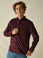 Thumbnail 4 of Wilder Stretch Corduroy Shirt | Burgundy