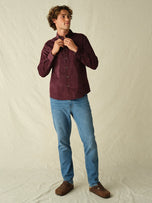 Thumbnail 5 of Wilder Stretch Corduroy Shirt | Burgundy