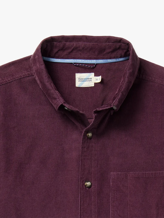 Wilder Stretch Corduroy Shirt | Burgundy